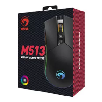 Žičani miš, Marvo M513, crno-srebrni, optika, 6400DPI, NA AKCIJI