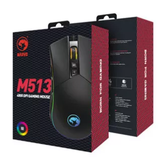 Žičani miš, Marvo M513, crno-srebrni, optika, 6400DPI, NA AKCIJI