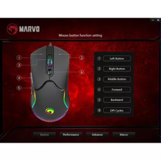 Marvo M359 Žični miš, crni, 3200 DPI