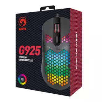 Marvo G925 Žični miš, crni, 12000 DPI
