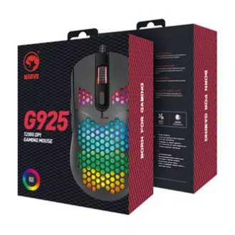 Marvo G925 Žični miš, crni, 12000 DPI