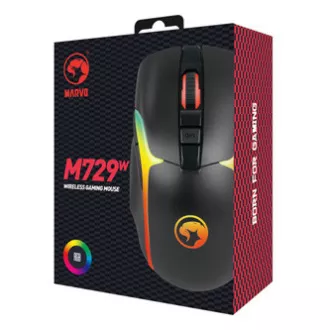 Marvo M729W PRO bežični miš, crni, 8000 DPI