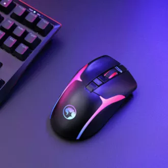 Marvo M729W PRO bežični miš, crni, 8000 DPI