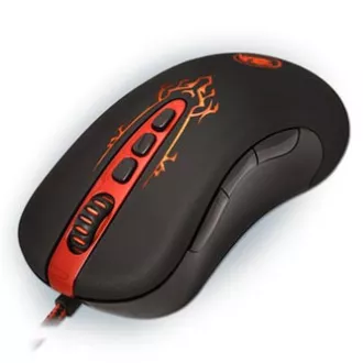 Redragon Origin žični USB miš, crno-crveni, 4000 DPI