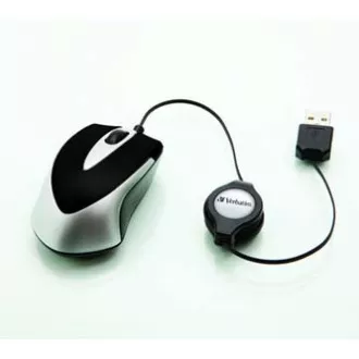 Žičani miš, Verbatim Go Mini 49020, crni, optički, 1000DPI