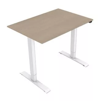 Radni stol, električno podesiva visina, 75x120cm, raspon 500 mm, bijeli, nosivost 70 kg, ergo Radni stol, električno podesiva visina, 75x120cm, raspon 500 mm, bijeli, nosivost 70 kg, ergo
