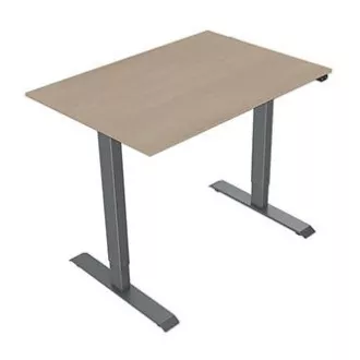 Radni stol s električno podesivom visinom 75x140cm, sivi, ergo