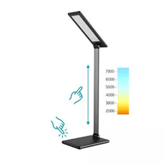 Prigušiva siva LED stolna svjetiljka, 8W, bezstupanjska kontrola svjetline, 100-240V, SMD2835 LED 72kom