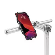 Držač za mobitel Bone Bike Tie 3, za bicikl, podesiva veličina, crni, 4,7-7,2", silikon, za pričvršćivanje na upravljač, crni