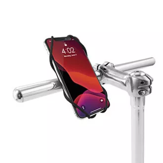 Držač za mobitel Bone Bike Tie 3, za bicikl, podesiva veličina, crni, 4,7-7,2", silikon, za pričvršćivanje na upravljač, crni