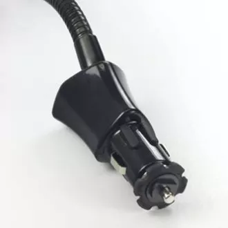 Držač za mobitel, PDA, GPS Logo zglobni, za auto, podesive širine, crni, plastični, sa USB adapterom 1,5 A, crni, mobilni