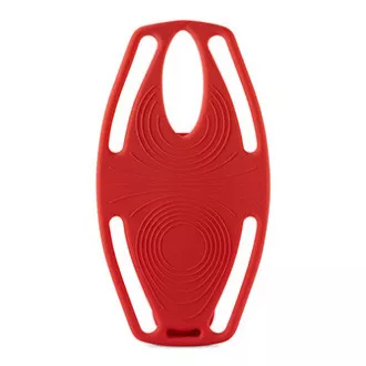 Držač za mobitel Bone Bike Tie 3, za bicikl, podesiva veličina, crveni, 4,7-7,2", silikonski, za pričvršćivanje na upravljač, crveni