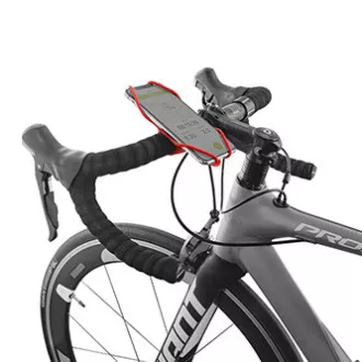 Držač za mobitel Bone Bike Tie 3, za bicikl, podesiva veličina, crveni, 4,7-7,2", silikonski, za pričvršćivanje na upravljač, crveni