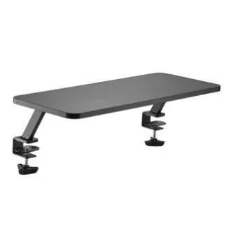 Stalak ispod monitora, pričvršćen za stol, crni, čelik, iveral, nosivost 20 kg, Powerton, ergo