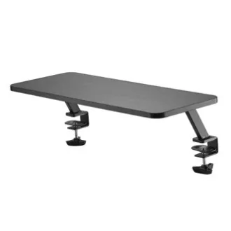 Stalak ispod monitora, pričvršćen za stol, crni, čelik, iveral, nosivost 20 kg, Powerton, ergo