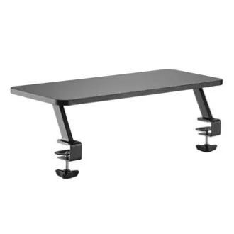 Stalak ispod monitora, pričvršćen za stol, crni, čelik, iveral, nosivost 20 kg, Powerton, ergo