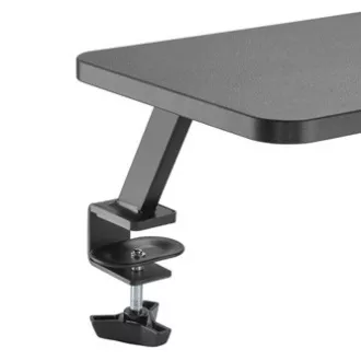 Stalak ispod monitora, pričvršćen za stol, crni, čelik, iveral, nosivost 20 kg, Powerton, ergo
