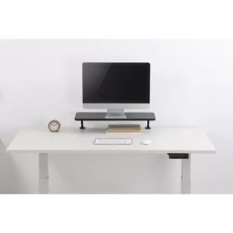 Stalak ispod monitora, pričvršćen za stol, crni, čelik, iveral, nosivost 20 kg, Powerton, ergo