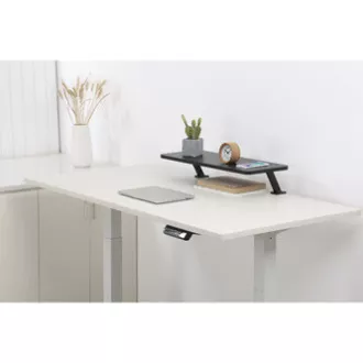 Stalak ispod monitora, pričvršćen za stol, crni, čelik, iveral, nosivost 20 kg, Powerton, ergo