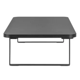 Stalak za monitor, prostor za tipkovnicu, brza montaža, crna, čelik, iveral, nosivost 20 kg, Powerton, ergo Stalak za monitor, prostor za tipkovnicu, brza montaža, crna, čelik, iveral, nosivost 20 kg, Powerton, ergo