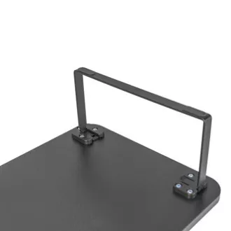 Stalak za monitor, prostor za tipkovnicu, brza montaža, crna, čelik, iveral, nosivost 20 kg, Powerton, ergo Stalak za monitor, prostor za tipkovnicu, brza montaža, crna, čelik, iveral, nosivost 20 kg, Powerton, ergo