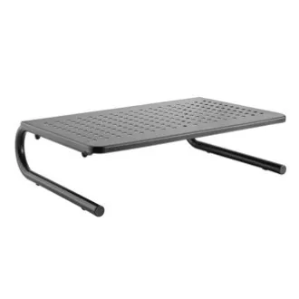 Postolje ispod monitora, prostor za tipkovnicu, crno, čelik-plastika, nosivost 20 kg, Powerton, ergo Postolje ispod monitora, prostor za tipkovnicu, crno, čelik-plastika, nosivost 20 kg, Powerton, ergo