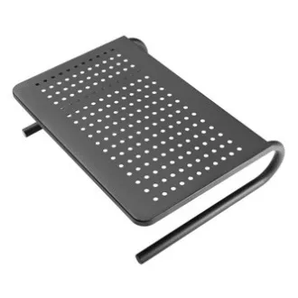 Postolje ispod monitora, prostor za tipkovnicu, crno, čelik-plastika, nosivost 20 kg, Powerton, ergo Postolje ispod monitora, prostor za tipkovnicu, crno, čelik-plastika, nosivost 20 kg, Powerton, ergo