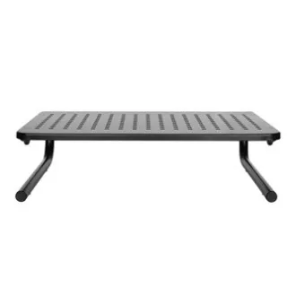 Postolje ispod monitora, prostor za tipkovnicu, crno, čelik-plastika, nosivost 20 kg, Powerton, ergo Postolje ispod monitora, prostor za tipkovnicu, crno, čelik-plastika, nosivost 20 kg, Powerton, ergo