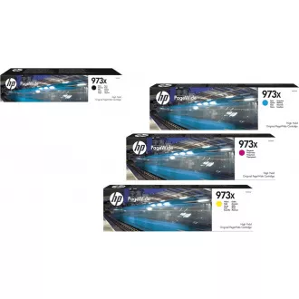 HP 973X (L0S07AE,F6T81AE,F6T82AE,F6T83AE) - tinta, black + color (crna + šarena) HP 973X (L0S07AE,F6T81AE,F6T82AE,F6T83AE) - tinta, black + color (crna + šarena)
