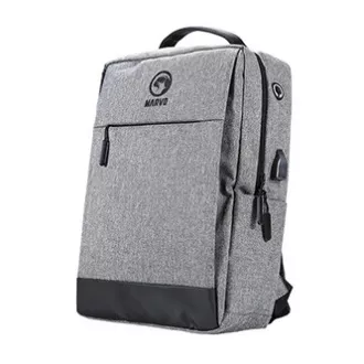 Ruksak za laptop 15,6", BA-03, sivi najlon, USB priključak za punjenje, Marvo, SNIŽENJE