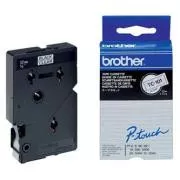 Brother originalna traka za pisač naljepnica, Brother, TC-101, crni ispis/prozirna baza, laminirana, 7,7 m, 12 mm