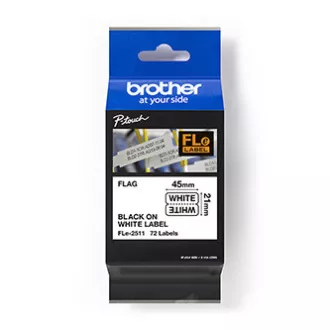 Brother originalna traka za pisač naljepnica, Brother, FLE-2511, crni ispis/bijela pozadina, nelaminirana, 21 mm, 45 mm x 10,5 mm, 72 komada Brother originalna traka za pisač naljepnica, Brother, FLE-2511, crni ispis/bijela pozadina, nelaminirana, 21 mm, 45 mm x 10,5 mm, 72 komada