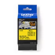 Brother originalna traka za pisač naljepnica, Brother, FLE-6511, crni ispis/žuta podloga, nelaminirana, 21 mm, 45 mm x 10,5 mm, 72 komada