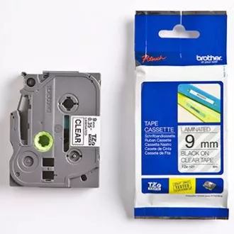 Brother originalna traka za pisač naljepnica, Brother, TZE-121, crni ispis/prozirna baza, laminirana, 8m, 9mm