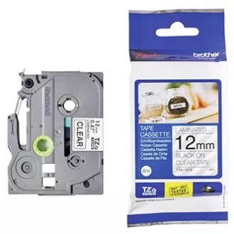 Brother originalna traka za pisač naljepnica, Brother, TZE-131S, crni ispis/prozirna baza, laminirana, 4m, 12mm