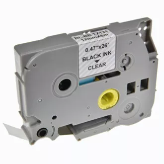 G&G kompatibilna traka za pisač naljepnica, za Brother, TZE-131, crni ispis/prozirna podloga, laminirana, 8 m, 12 mm