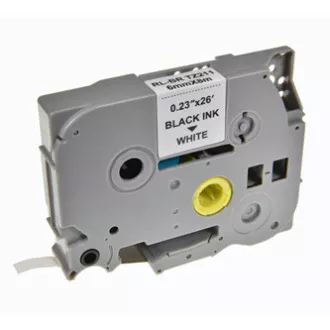 G&G kompatibilna traka za pisač naljepnica, za Brother, TZE-211, crni ispis/bijela baza, laminirana, 8 m, 6 mm