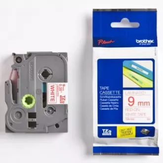 Brother originalna traka za pisač naljepnica, Brother, TZE-222, crveni ispis/bijela pozadina, laminirana, 8m, 9mm