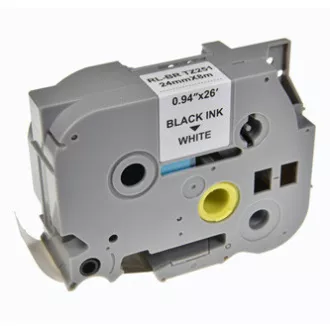 G&G kompatibilna traka za pisač naljepnica, za Brother, TZE-251, crni ispis/bijela baza, laminirana, 8 m, 24 mm