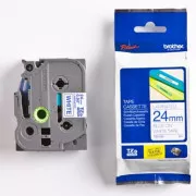 Brother originalna traka za pisač naljepnica, Brother, TZE-253, plavi ispis/bijela pozadina, laminirana, 8m, 24mm