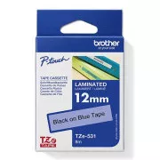 Brother originalna traka za pisač naljepnica, Brother, TZE-531, crni ispis/plava pozadina, laminirana, 8m, 12mm