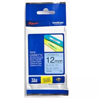 Brother originalna traka za pisač naljepnica, Brother, TZE-531, crni ispis/plava pozadina, laminirana, 8m, 12mm