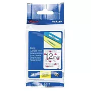 Brother originalna traka za pisač naljepnica, Brother, TZE-MPPH31, crni ispis/bijela pozadina, 4 m, 12 mm, ružičasta srca na pozadini