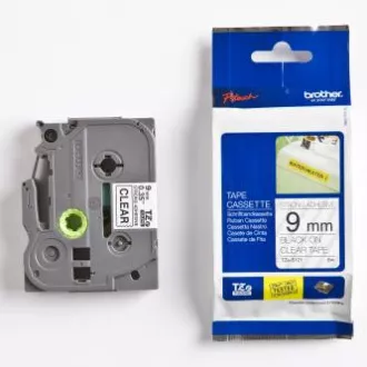 Brother originalna traka za pisač naljepnica, Brother, TZE-S121, crni ispis/prozirna baza, laminirana, 8m, 9mm, izuzetno ljepljiva