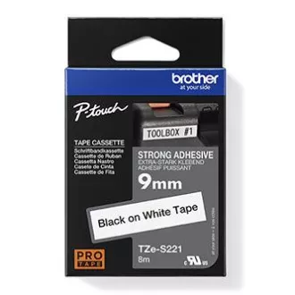 Brother originalna traka za pisač naljepnica, Brother, TZE-S221, crni ispis/bijela pozadina, laminirana, 8m, 9mm, izuzetno ljepljiva Brother originalna traka za pisač naljepnica, Brother, TZE-S221, crni ispis/bijela pozadina, laminirana, 8m, 9mm, izuzetno ljepljiva