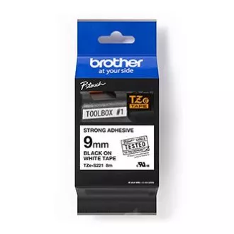Brother originalna traka za pisač naljepnica, Brother, TZE-S221, crni ispis/bijela pozadina, laminirana, 8m, 9mm, izuzetno ljepljiva Brother originalna traka za pisač naljepnica, Brother, TZE-S221, crni ispis/bijela pozadina, laminirana, 8m, 9mm, izuzetno ljepljiva