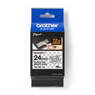 Brother originalna traka za pisač naljepnica, Brother, TZE-SE5, crni ispis/bijela pozadina, laminirana, 8m, 24mm, brtvljenje
