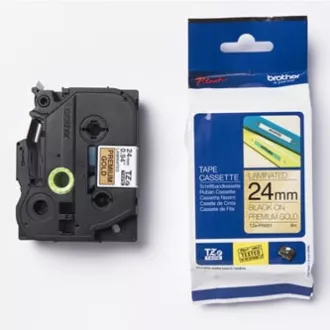 Brother originalna traka za pisač naljepnica, Brother, TZE-PR851, crni ispis/zlatna podloga, laminirana, 8m, 24mm Brother originalna traka za pisač naljepnica, Brother, TZE-PR851, crni ispis/zlatna podloga, laminirana, 8m, 24mm