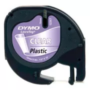 Dymo originalna traka za ispis naljepnica, Dymo, 12267, S0721530, crni ispis/prozirna baza, 4m, 12mm, LetraTag plastična traka