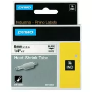 Dymo originalna traka za pisač naljepnica, Dymo, 18051, S0718260, crni ispis/bijela pozadina, 1,5 m, 6 mm, RHINO ravna skupljajuća folija